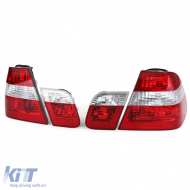 Tail light set red clear fits 3 Series BMW E46 sedan facelift 2001-2005-image-6257141