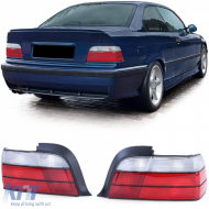 Tail light set red white suitable for 3 Series BMW 36 Coupe Cabrio also M3 1990-1999 - ODTLB6013236