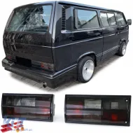 image-20-Tail lights black smoke pair for VW Bus Panel Van Transporter T3 79-92
