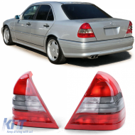 Tail lights rear lights red white pair for Mercedes C-Class W202 93-97 - ODTLM6012256