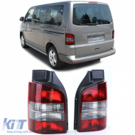 image-39-Tail lights red black pair for VW T5 Bus + Transporter with tailgate 03-09