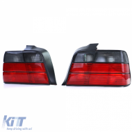 Tail lights Red Black Smoke Set suitable for 3 Series BMW E36 Sedan 90-99-image-6209565