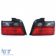 Tail lights Red Black Smoke Set suitable for 3 Series BMW E36 Sedan 90-99-image-6209566