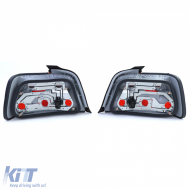 Tail lights Red Black Smoke Set suitable for 3 Series BMW E36 Sedan 90-99-image-6209569