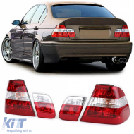 Tail lights Red Clear Facelift Look fits for 3 Series BMW E46 Sedan 1998-2001
