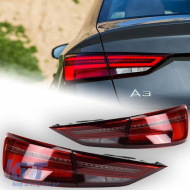 Tailights Set suitable for Audi A3 8V 2013-2019 Sedan Led Bar Red/Smoke