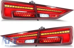 Tailights Set suitable for Audi A3 8V 2013-2019 Sedan Led Bar Red/Smoke-image-6314245