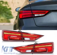 Tailights Set suitable for Audi A3 8V 2013-2019 Sedan Led Bar Red/Smoke-image-6314247