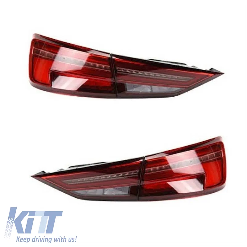 Tailights Set suitable for Audi A3 8V 2013-2019 Sedan Led Bar Red/Smoke
