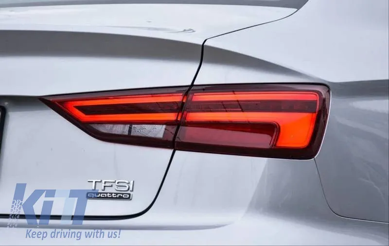 Tailights Set suitable for Audi A3 8V 2013-2019 Sedan Led Bar Red/Smoke