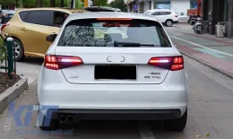 Tailights Set suitable for Audi A3 8V 2013-2019 Sportback Led Bar Red/Smoke-image-6322227