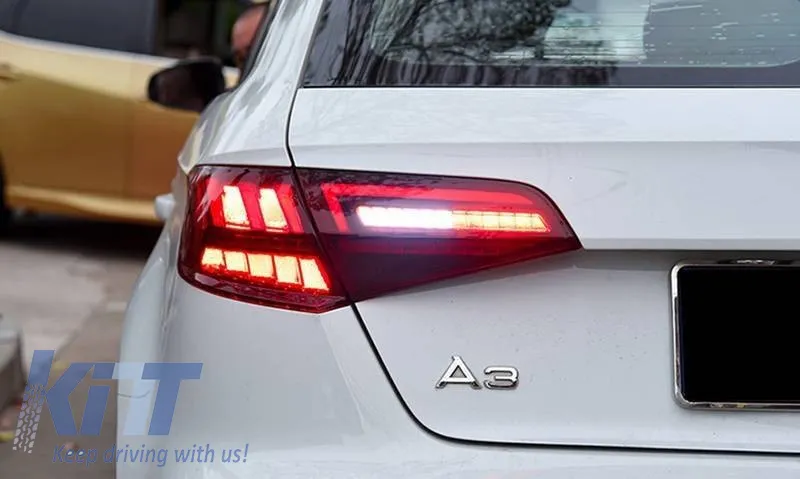 Tailights Set suitable for Audi A3 8V 2013-2019 Sportback Led Bar Red/Smoke