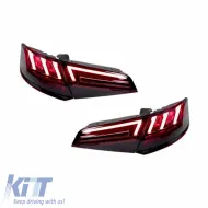 Tailights Set suitable for Audi A3 8V 2013-2019 Sportback Led Bar Red/Smoke-image-6322735