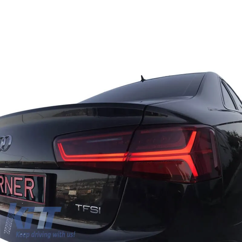 Tailights Set suitable for Audi A6 C7 11-15 Led Bar Dynamic Red/Crystal Eagle Eyes