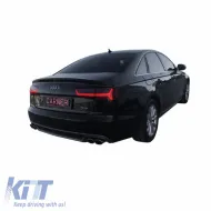 Tailights Set suitable for Audi A6 C7 11-15 Led Bar Dynamic Red/Crystal Eagle Eyes-image-6291174