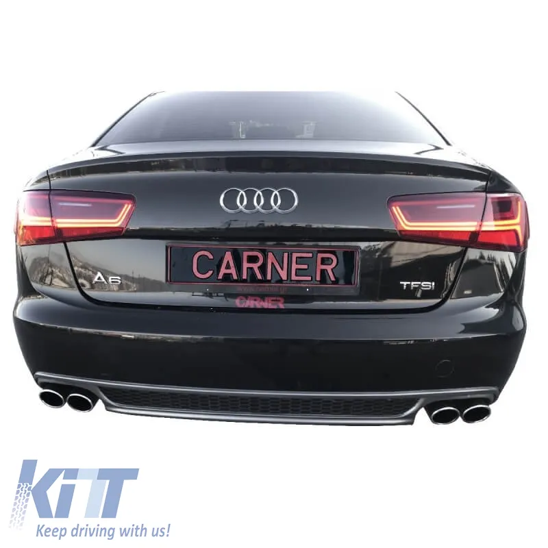 Tailights Set suitable for Audi A6 C7 11-15 Led Bar Dynamic Red/Crystal Eagle Eyes