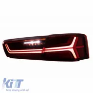 Tailights Set suitable for Audi A6 C7 11-15 Led Bar Dynamic Red/Crystal Eagle Eyes-image-6291177