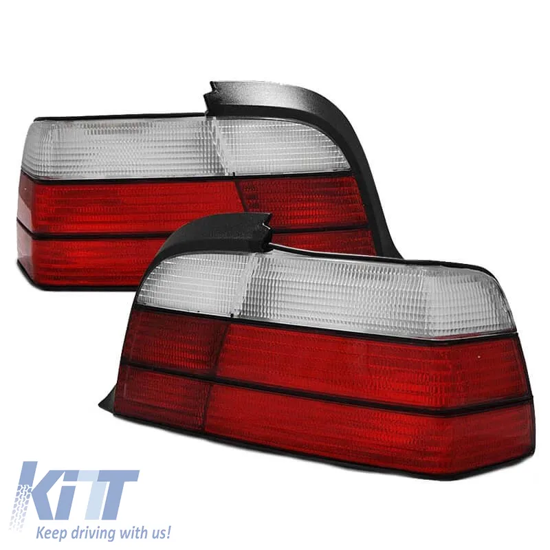 Tailights Set Suitable for BMW 3 E36 Coupe/Cabrio 90-99 M3 Look Red/White Depo