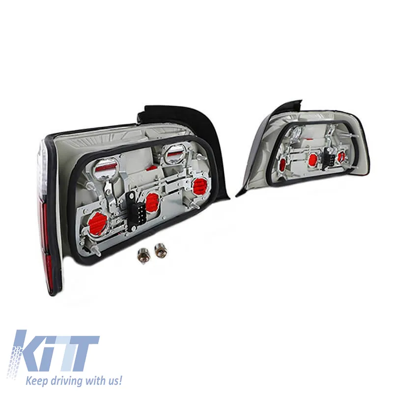 Tailights Set Suitable for BMW 3 E36 Coupe/Cabrio 90-99 M3 Look Red/White Depo