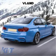 Tailights Set suitable for Bmw 3 F30 11-18 Sedan CSL M3 F80 / Laser Look Red/Crystal Vland-image-6321306