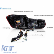 Tailights Set suitable for Bmw 3 F30 11-18 Sedan CSL M3 F80 / Laser Look Red/Crystal Vland