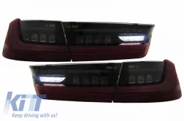 Tailights Set Suitable for BMW 3 G20 18-22 Sedan Laser Look Red/Smoke Vland-image-6325199