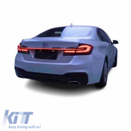 Tailights Set Suitable for BMW 5 F10 / F18 11-17 G30 Look Full LED Bar With Center Light Dynamic Corner