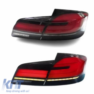 Tailights Set Suitable for BMW 5 F10 / F18 11-17 G30 Look Full LED Bar With Center Light Dynamic Corner