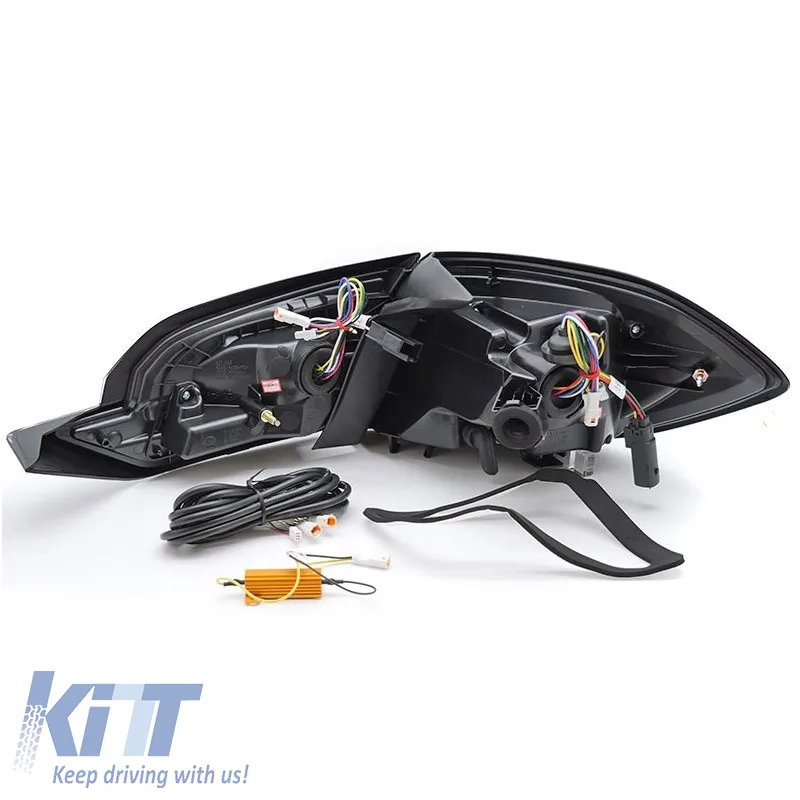 Tailights Set suitable for Ford Fiesta RS 2017-2021 Led Bar Red Smoke JunYan