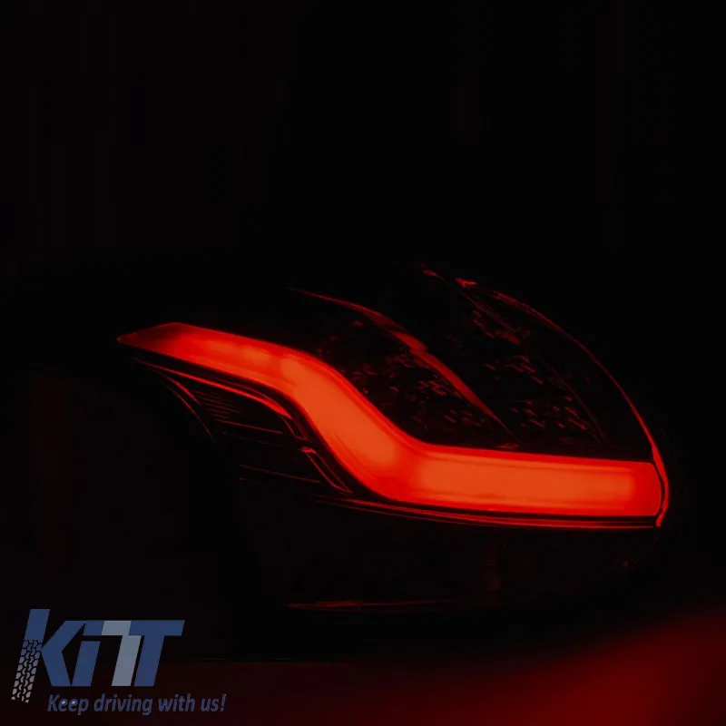 Tailights Set Suitable for Ford Focus 11-14 Hatchback Led Bar Red/Crystal JunYan
