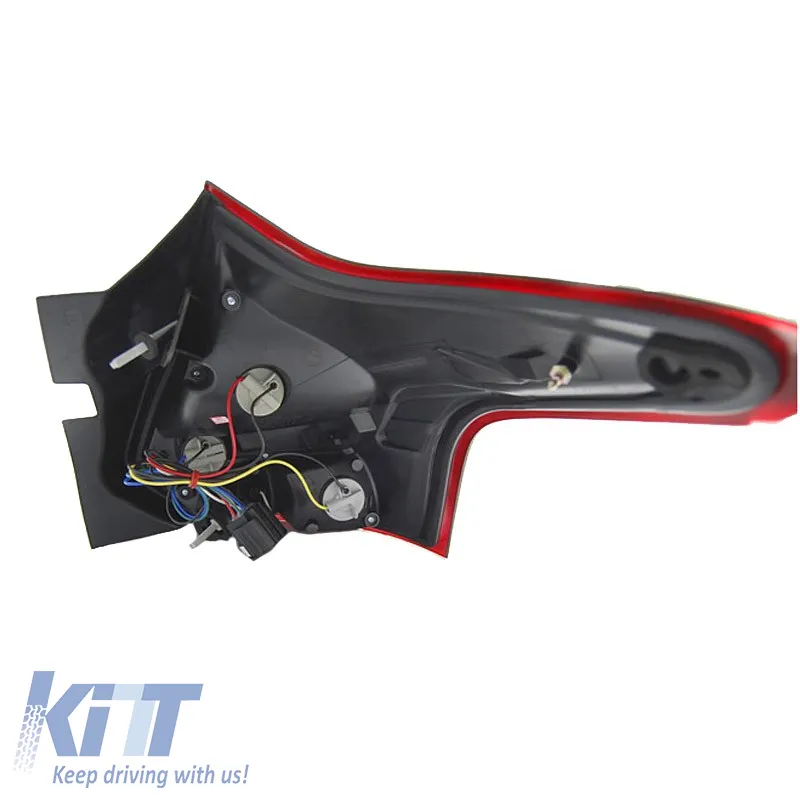 Tailights Set Suitable for Ford Focus 11-14 Hatchback Led Bar Red/Crystal JunYan