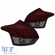 Tailights Set suitable for Ford Focus 11-14 Hatchback Led Bar Red/Smoke JunYan