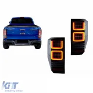 Tailights Set Suitable for Ford Ranger 12-18 LED Bar Dynamic Black Full LED VLand-image-6291655