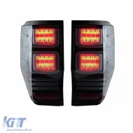 Tailights Set Suitable for Ford Ranger 12-18 LED Bar Dynamic Smoke Full LED VLand-image-6291669