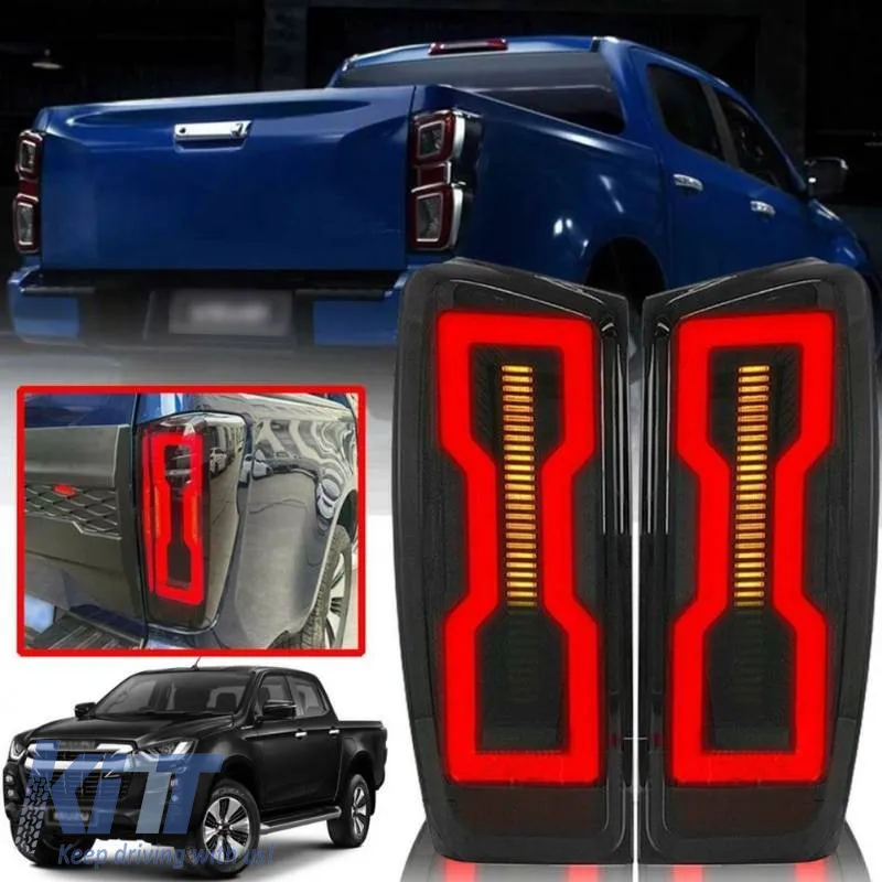 Tailights Set suitable for Isuzu D-Max 2020+ Led Bar Black