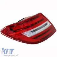 Tailights Set Suitable for Mercedes-Benz C-Class W204 07-12 Led Bar Facelift Look Red/Crystal Carner-image-6291016