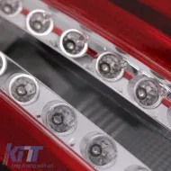 Tailights Set Suitable for Mercedes-Benz C-Class W204 07-12 Led Bar Facelift Look Red/Crystal Carner-image-6291017