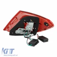 Tailights Set Suitable for Mercedes-Benz C-Class W204 07-12 Led Bar Facelift Look Red/Crystal Carner-image-6291020