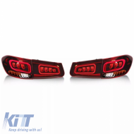 Tailights Set Suitable for Mercedes-Benz GLC C253/X253 Pre-Face To Facelift Look Full Led Bar Red/Crystal Carner