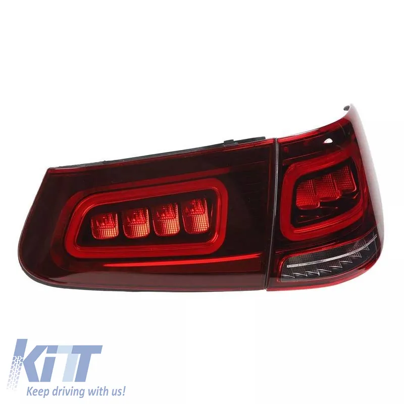 Tailights Set Suitable for Mercedes-Benz GLC C253/X253 Pre-Face To Facelift Look Full Led Bar Red/Crystal Carner