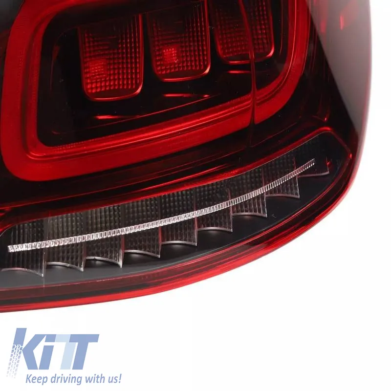 Tailights Set Suitable for Mercedes-Benz GLC C253/X253 Pre-Face To Facelift Look Full Led Bar Red/Crystal Carner