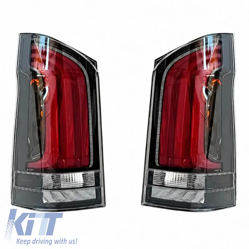 Tailights Set Suitable for Mercedes-Benz Vito W447 14+ Look W448 Full Led Bar & Led Signal Dynamic Black/Crystal Carner
