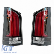 Tailights Set Suitable for Mercedes-Benz Vito W447 14+ Look W448 Full Led Bar & Led Signal Dynamic Black/Crystal Carner