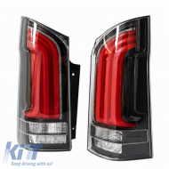 Tailights Set Suitable for Mercedes-Benz Vito W447 14+ Look W448 Full Led Bar & Led Signal Dynamic Black/Crystal Carner