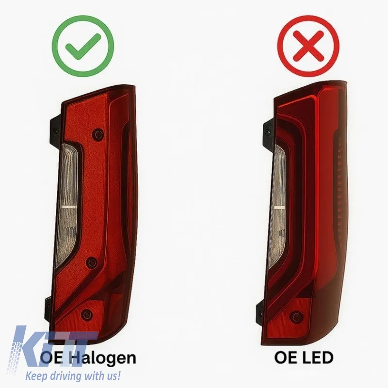 Tailights Set Suitable for Mercedes Sprinter W907 / W910 2018-2026 Full Led Red/Smoke Carner
