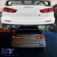 Tailights Set Suitable for Mitsubishi Lancer X 08-17 Led Bar Red/Crystal VLAND-image-6291091