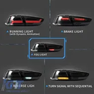 Tailights Set Suitable for Mitsubishi Lancer X 08-17 Led Bar Smoke VLAND-image-6317316