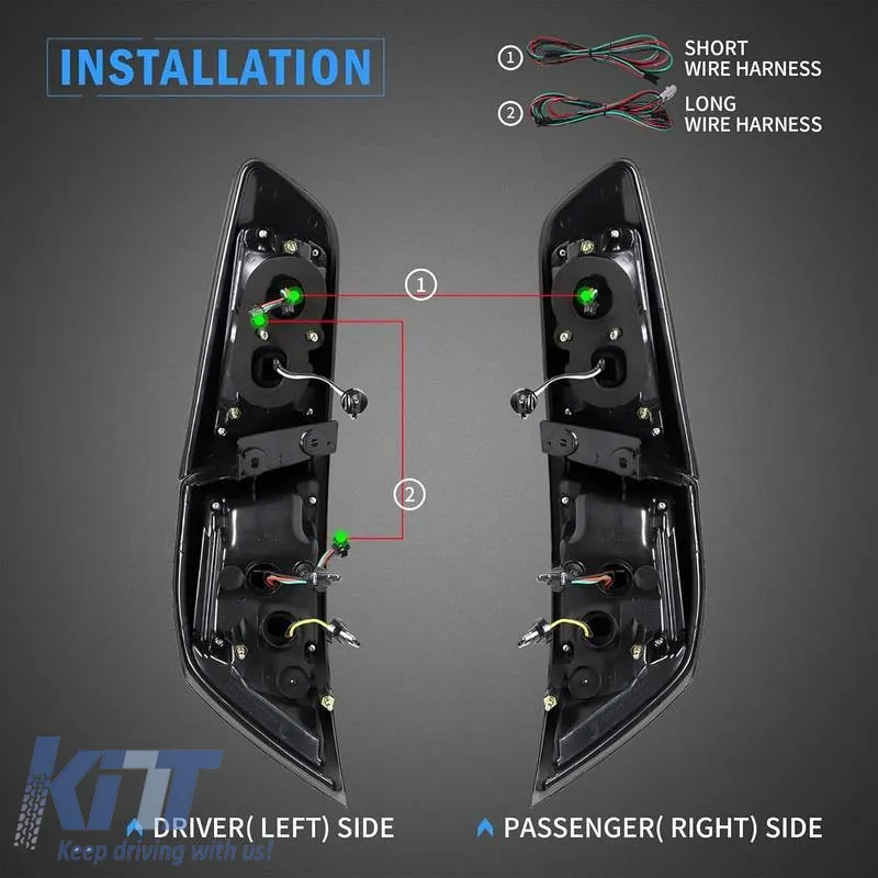 Tailights Set Suitable for Mitsubishi Lancer X 08-17 Led Bar Smoke VLAND