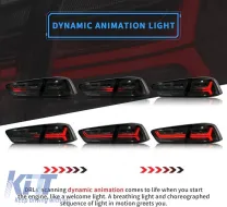Tailights Set Suitable for Mitsubishi Lancer X 08-17 Led Bar Smoke VLAND-image-6318175