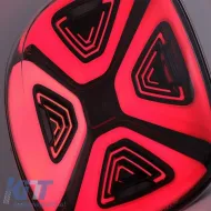 Tailights Set suitable for Smart ForTwo C453 A453, ForFour W453 14-19 Full Led Bar Dynamic Start-up Display Red Clear Black VLand-image-6301022